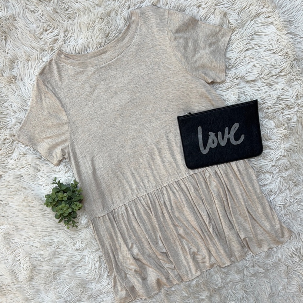 Zenana Baby Doll Tunic Top 💗 Beige